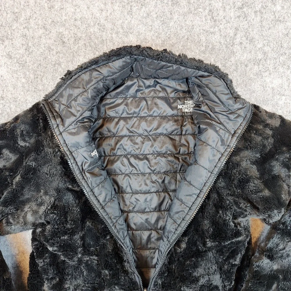 The North Face Reversible Shasta Jacket Girls L Full Zip Faux Fur Insulated - Picture 3 of 12